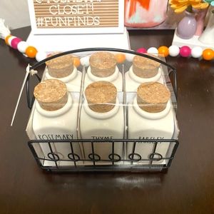 Rae Dunn Herb Storage Canisters - 6 piece set